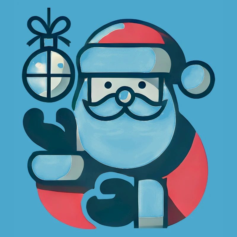 Weihnachtsmann mit Weihnachtskugel