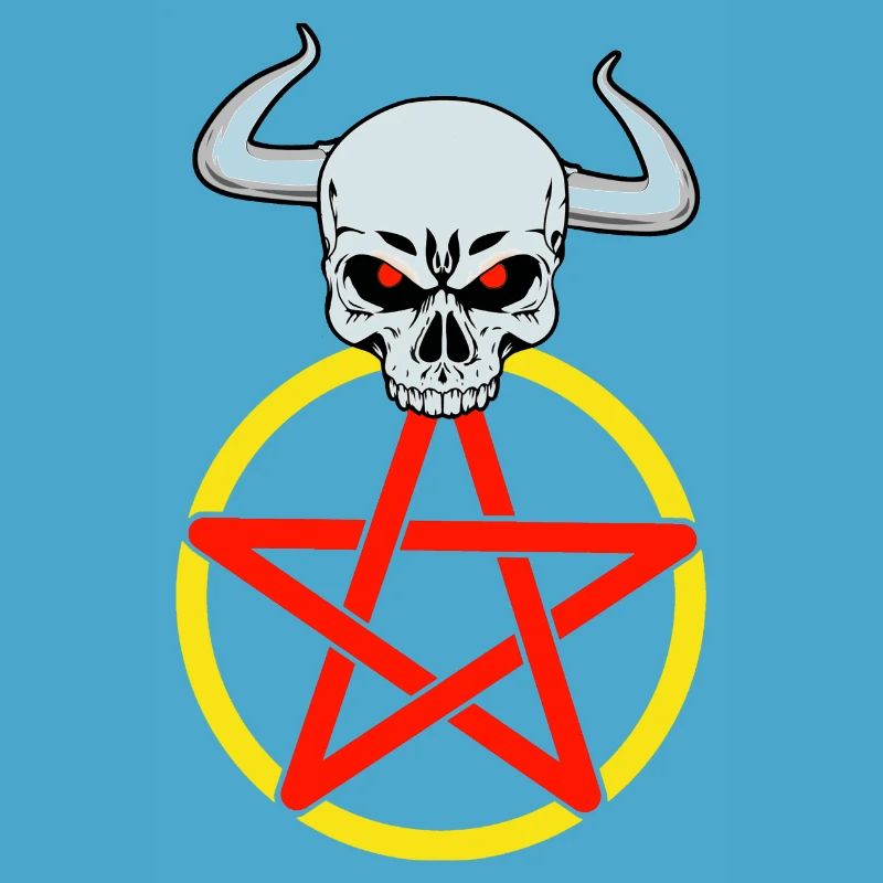 Satan Satanic Devil Pentagram Horns Horror