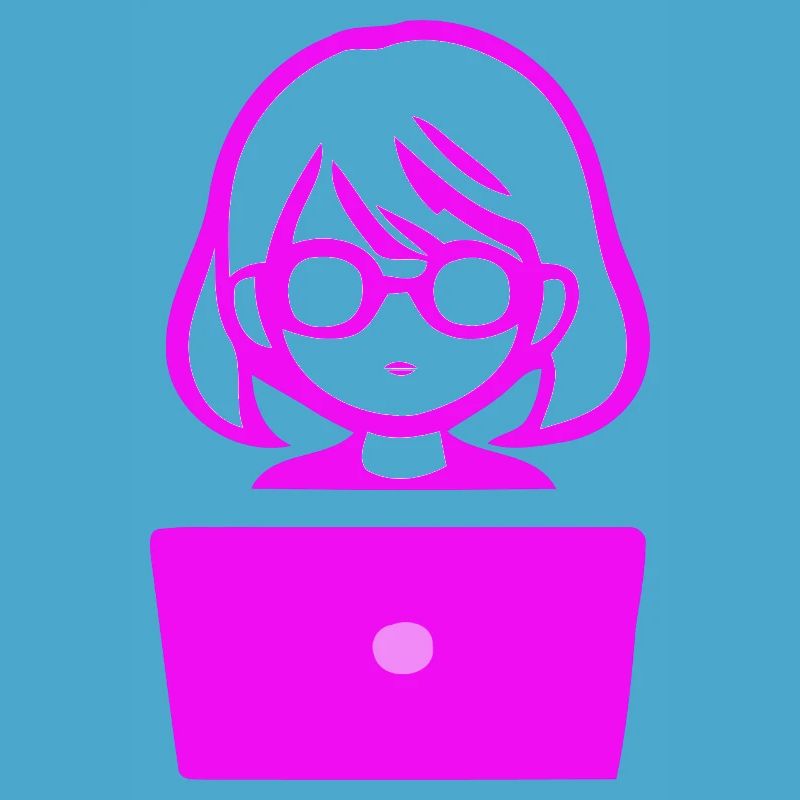 Woman with Computer Programmer Coder