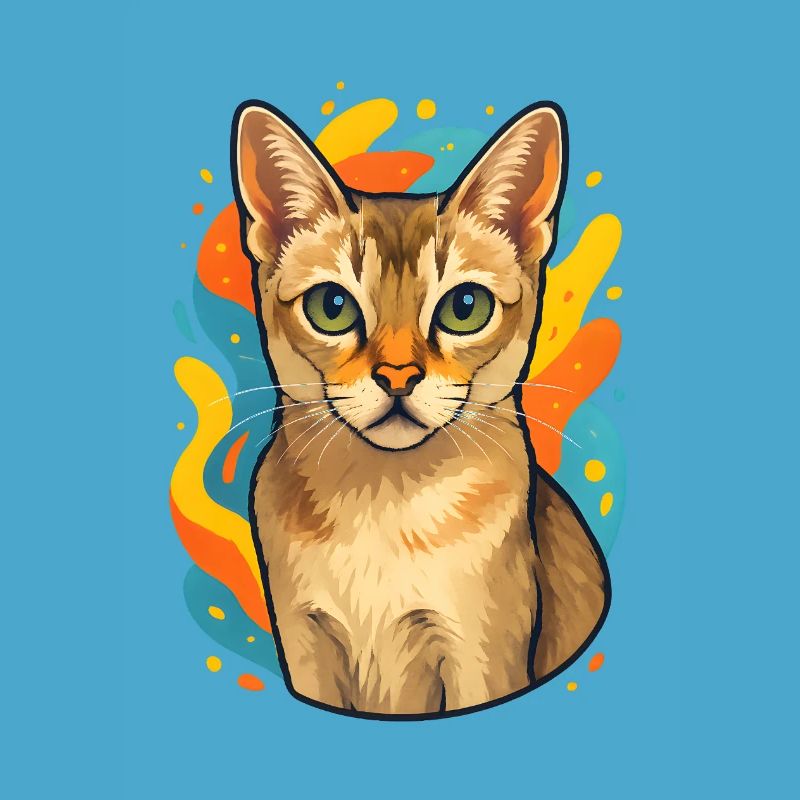 Explosion de couleurs de chat de Singapura