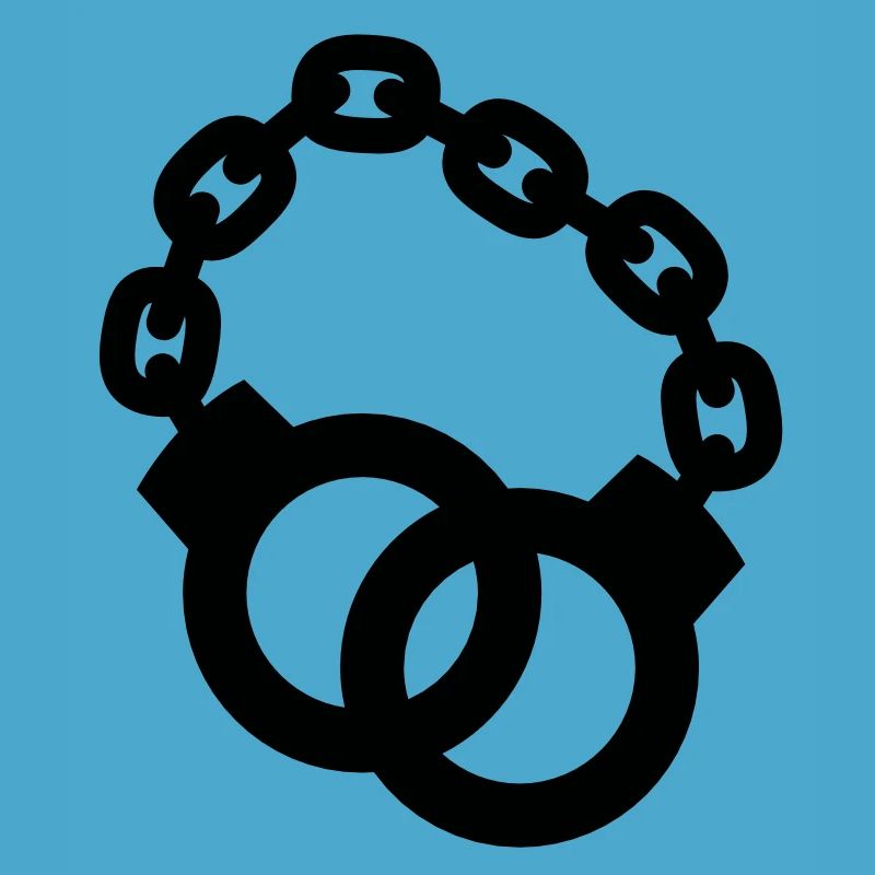 Handschellen zusammen Polizist oder Dame gesperrt