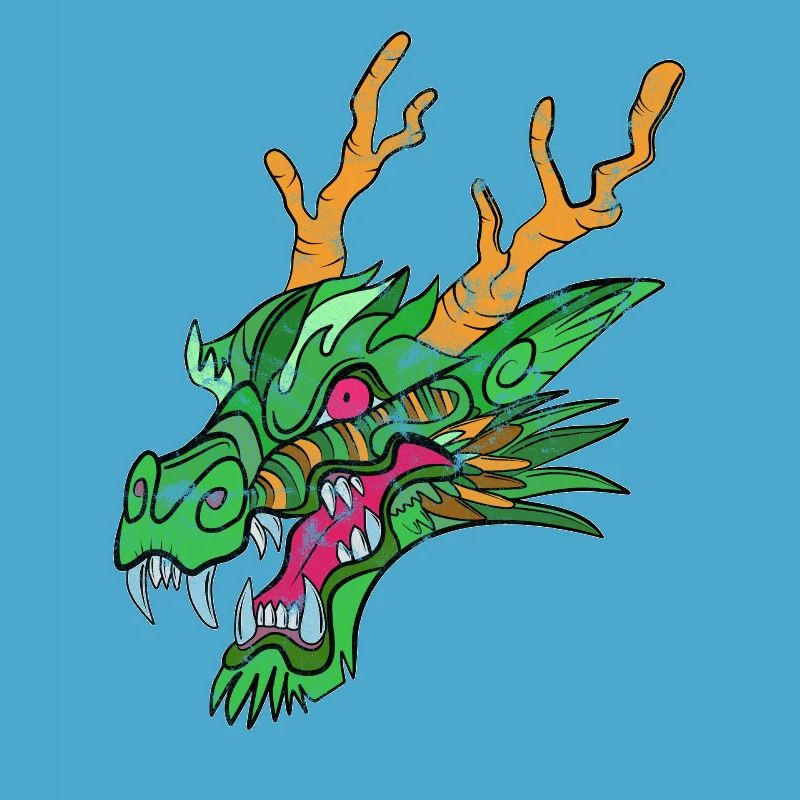 Kali Linux Computer Administrator Tux Dragon Head