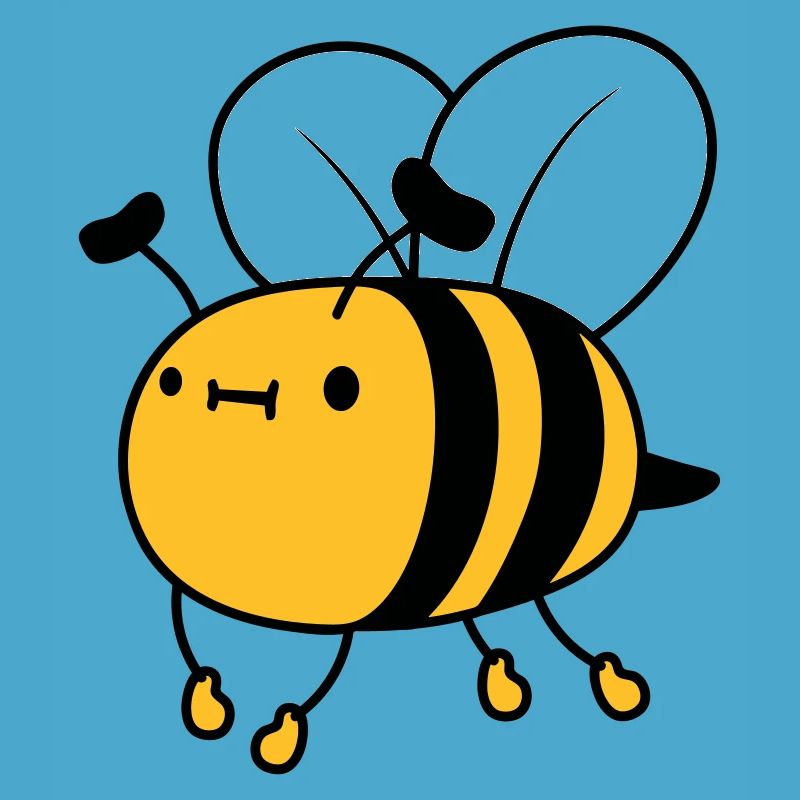 Flying cute bee
