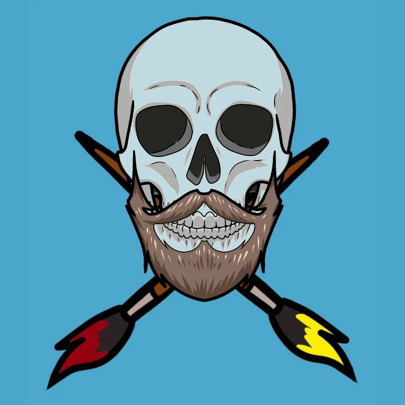 Work Painter Skull Painter Master Art Brush