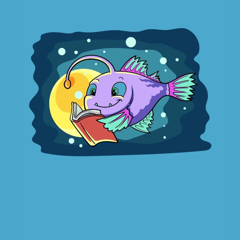 Lantern Fish Reads a Book