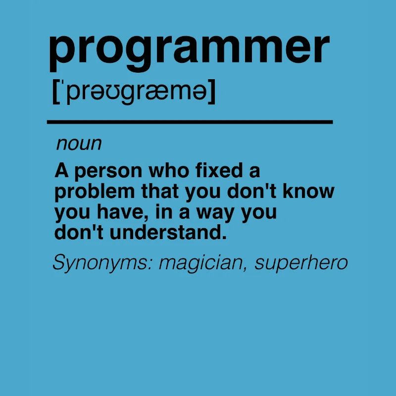 Funny software developer engineer programmer