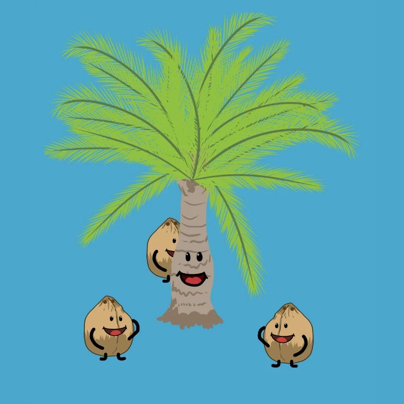 Coconut Palm Trees Nut Nuts Botanical