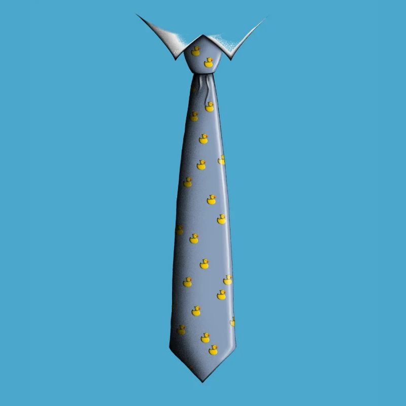 Tie with ducks