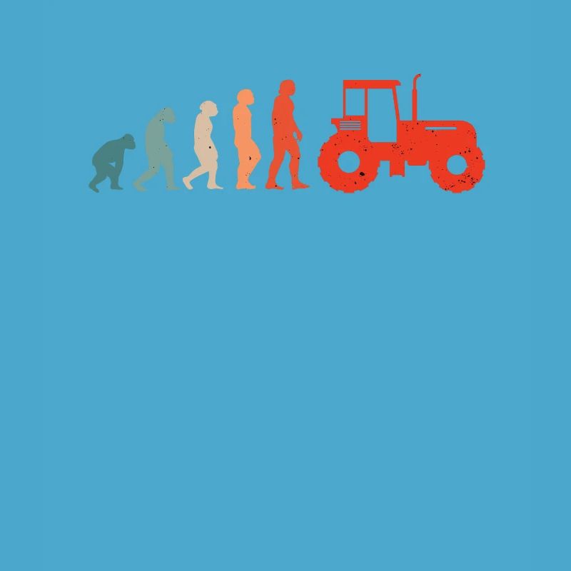 Farmer Tractor Tractor Tractor Evolution Retro