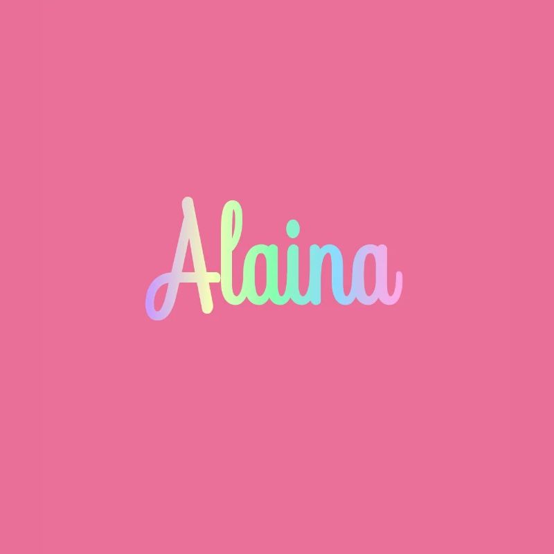 ALAINA Rainbow Minimalist Cursive