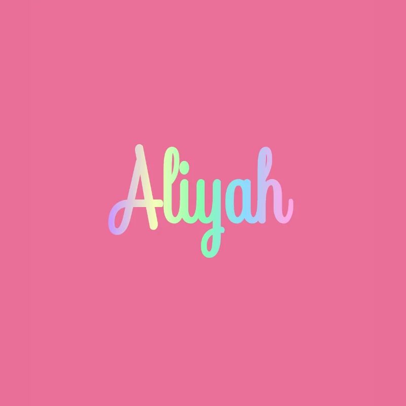 ALIYAH Rainbow Minimalist Cursive