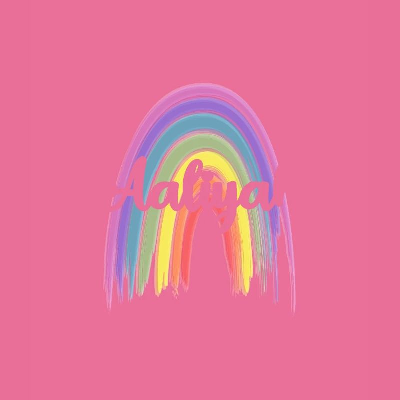 AALIYAH Rainbow Cursive