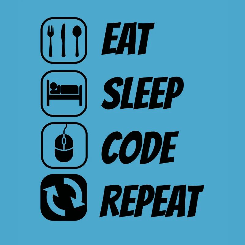 Eat Sleep Code Repeat Coder Programmer Software De