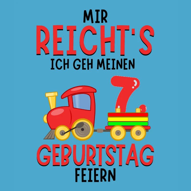 7. Geburtstag Geburtstagsgeschenk mit Eisenbahn
