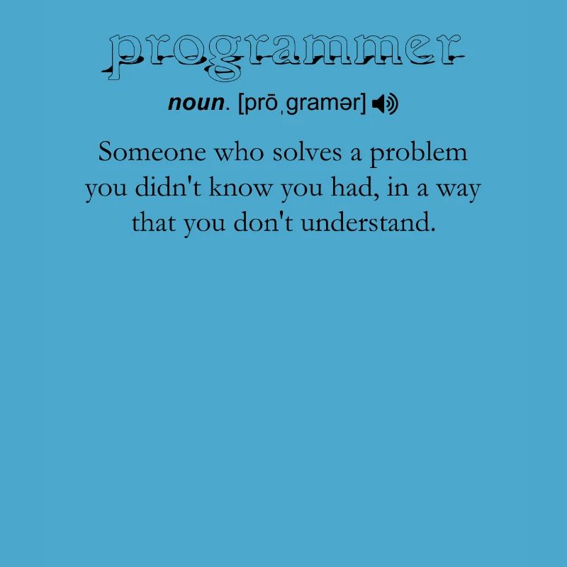 Programmer Funny Definition Coding Humor Black