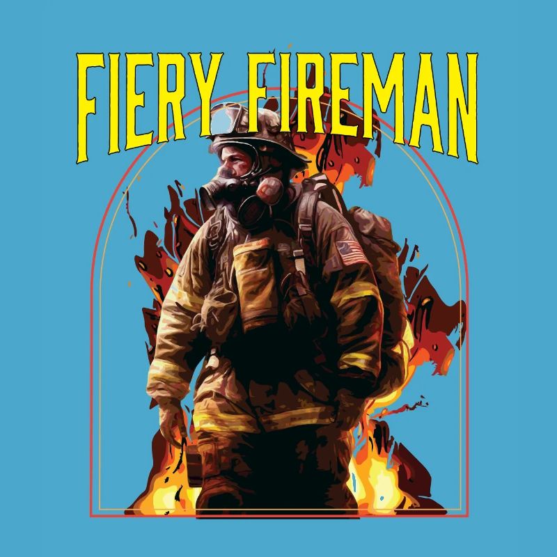 Fiery Fireman Fire Rescue Firefighting Firefighter