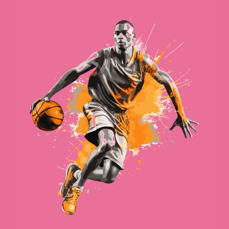 Basketteur Basketteur Dunking Splash Coloré