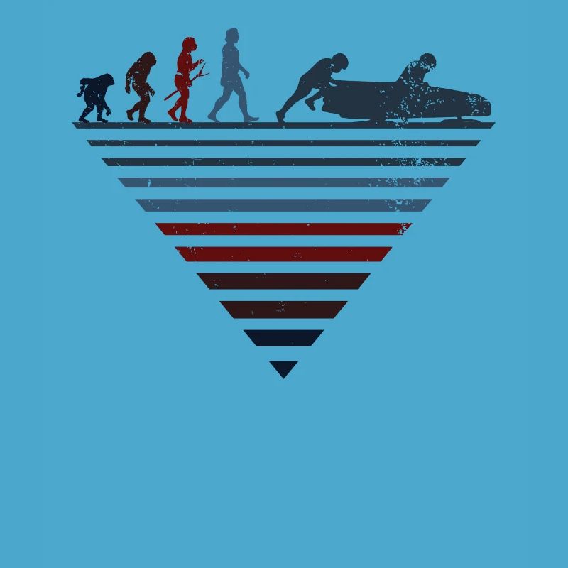 Human Evolution - Vintage Bobsled