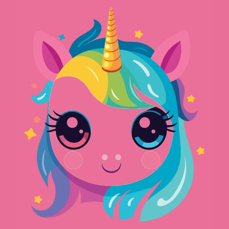 Ein Regenbogen-Einhorn