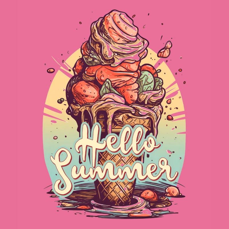 Hello Summer Eis Eiscreme Eisdiele