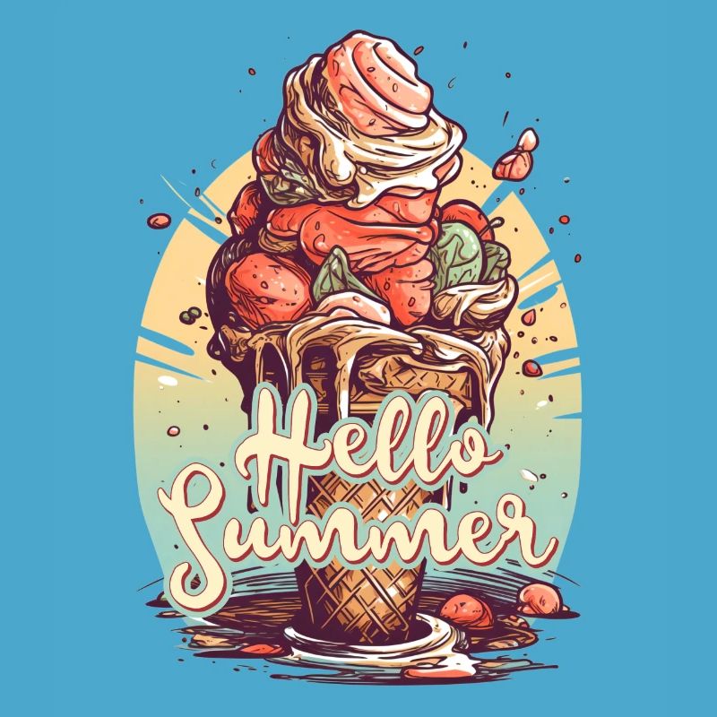 Hello Summer Eis Eiscreme Eisdiele