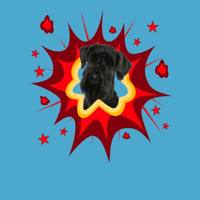 Conception de chien comique - Pow - Schnauzer géant
