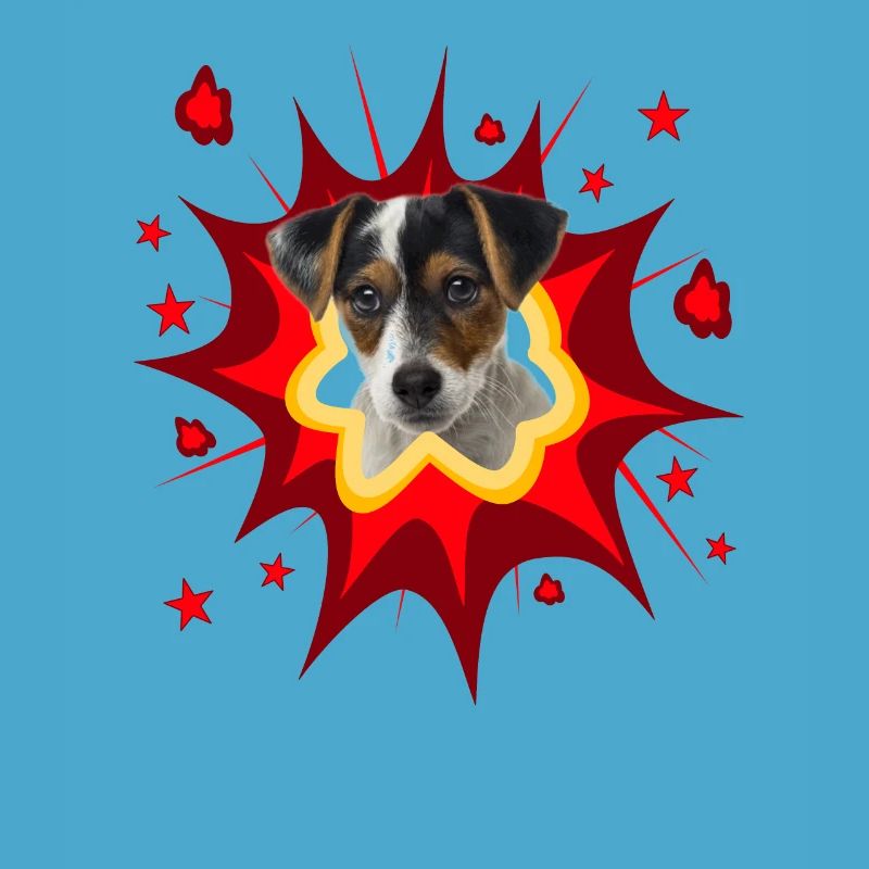Conception de chien comique - Pow - Parson Russel Terrier