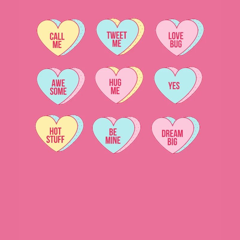 Joyeuse Saint-Valentin Candy Conversation Coeurs