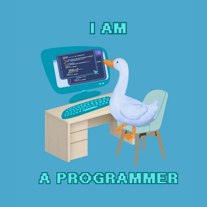 Eine Programmierer-Ente, ein lustiges Design für Programmierer