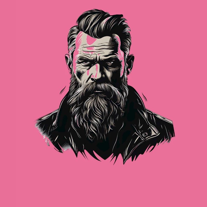 Wikinger Bartträger Lustiger Bart Spruch