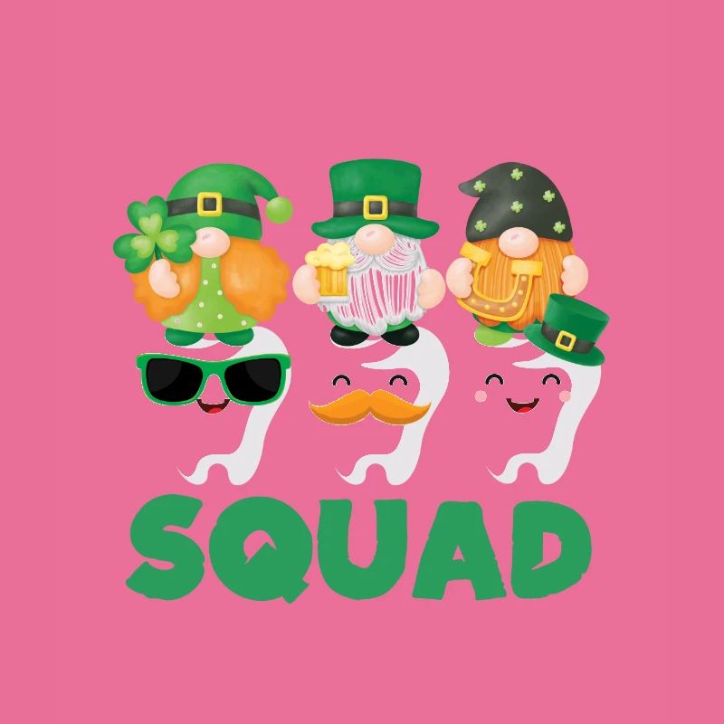 Dentaire Squad Dent Mignon Gnome Saint Patricks