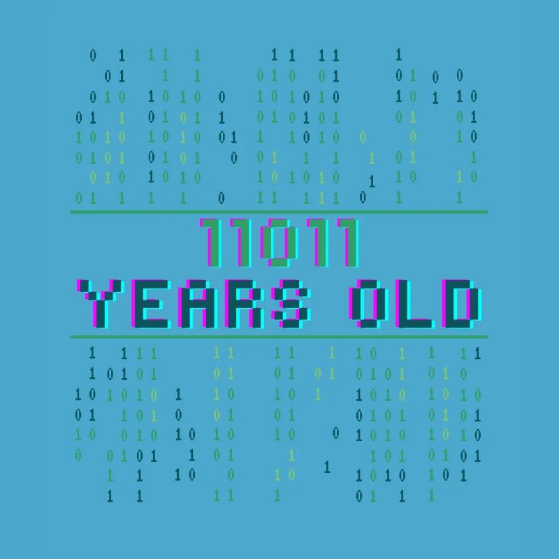 27. Geburtstag 27 Jahre alt Binärcode Coder