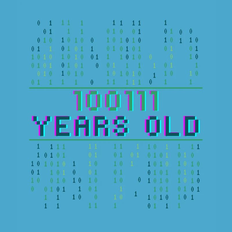 39e anniversaire 39 ans Code binaire Informatique