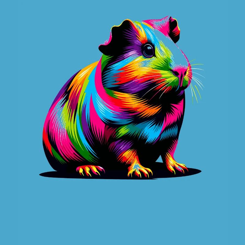 Cochon d’Inde amateur de cochon d’Inde Pop Art coloré Cochons d’Inde