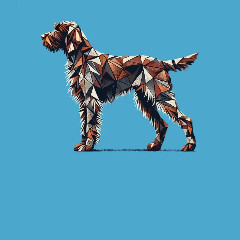 Geometric Art German Wirehaired Pointer