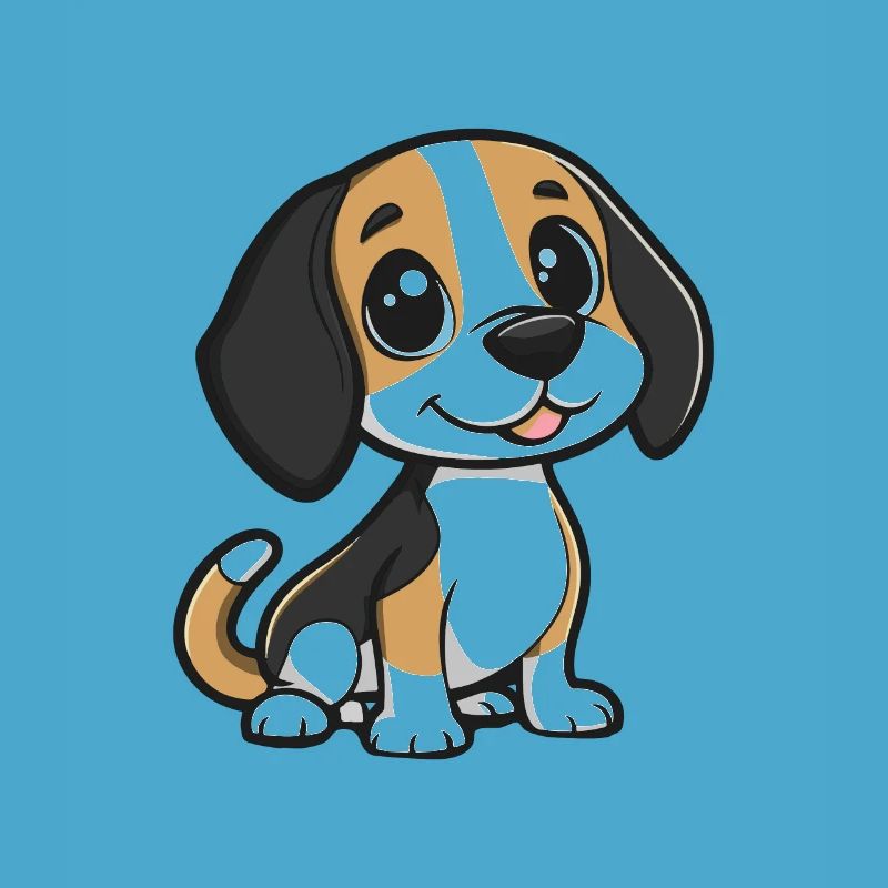 Beagle chien bande dessinée mignon