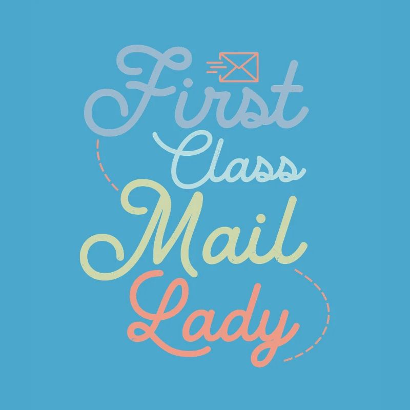 First Class Mail Lady Postal Worker Mail