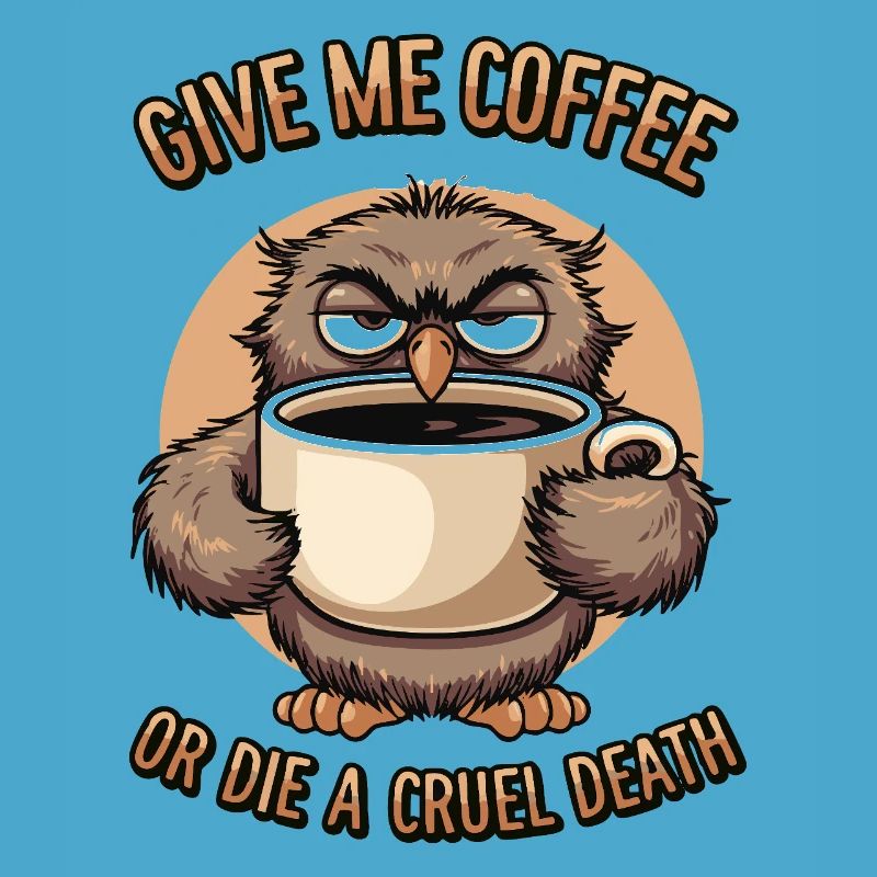 Kaffee Eule - geb mir Kaffee und Stille oder stirb