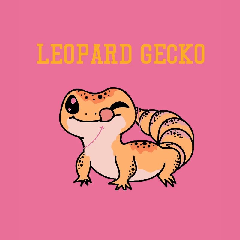 Drôle de conception de gecko léopard