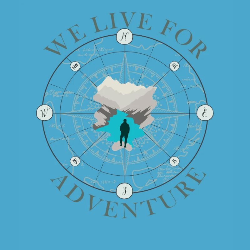 Kompass Abenteuer Silhouette Design Compass