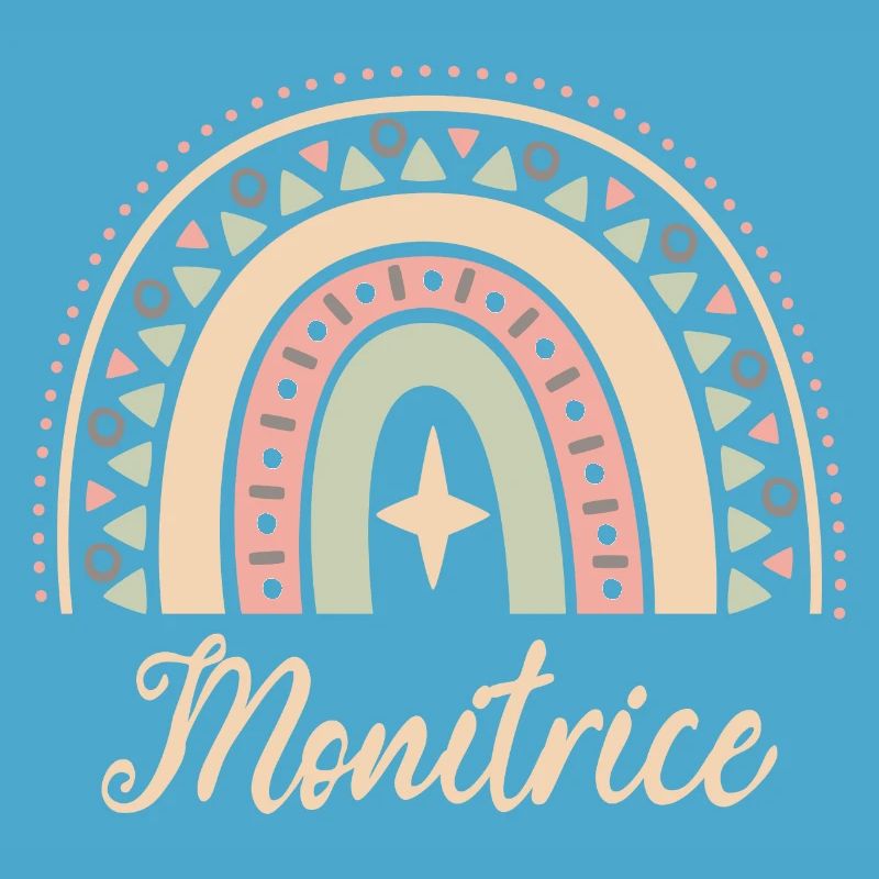 Cadeau Monitrice. Boho Rainbow monitrice.