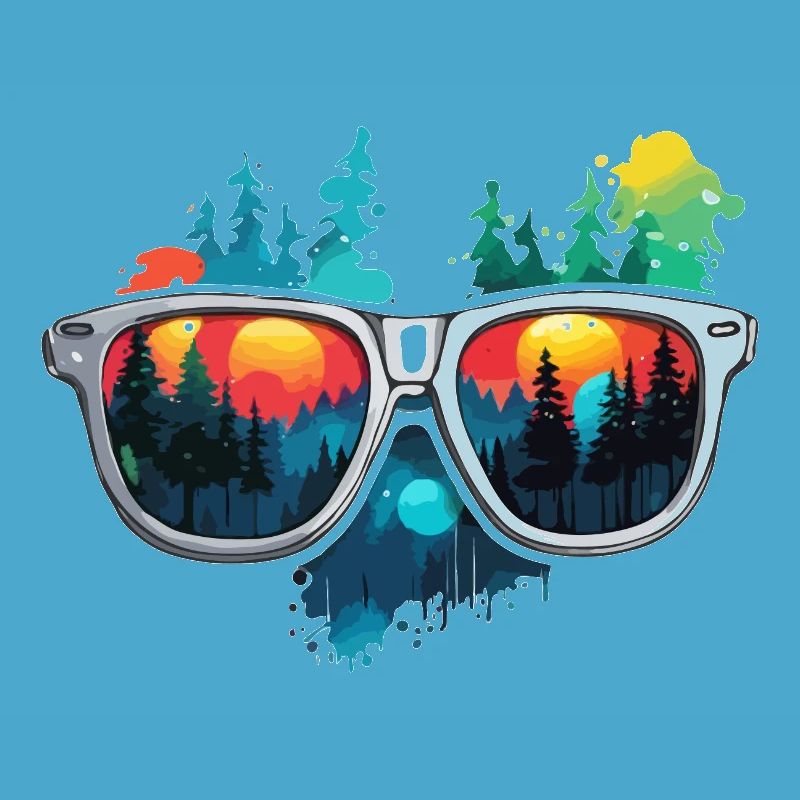 Sunglasses / Reflection / Forest / Reflection