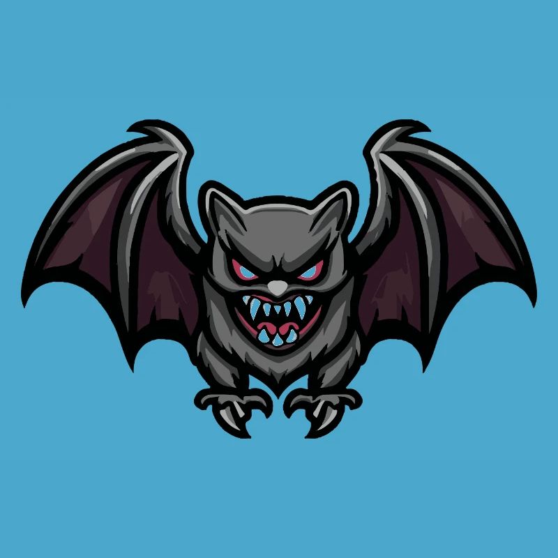 Fledermaus Halloween Comic Blutsauger