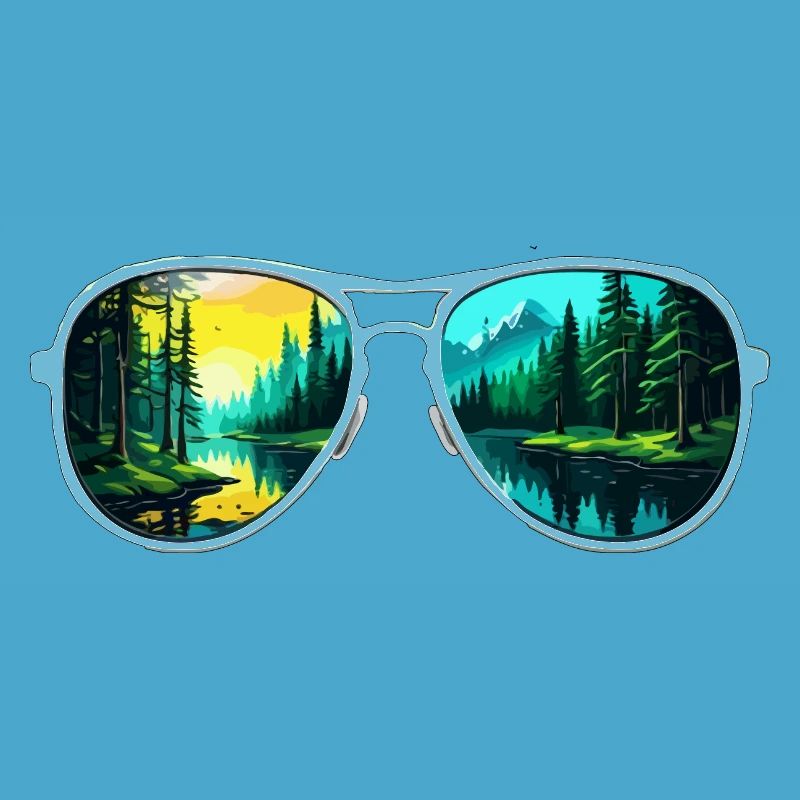 Sunglasses / Reflection / Forest / Reflection