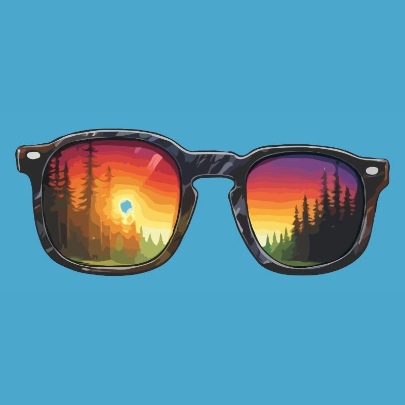 Sunglasses / Reflection / Forest / Reflection