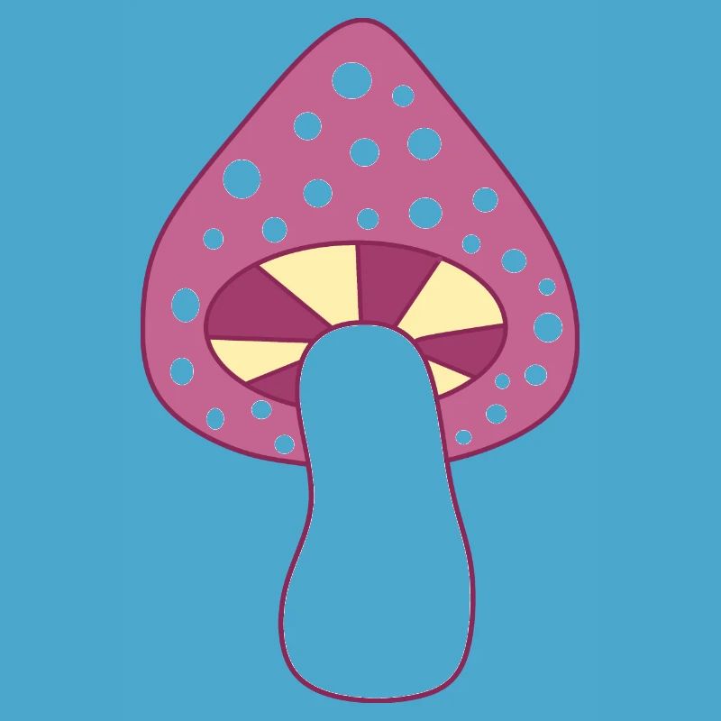 Mushroom fly agaric violet pattern customizable