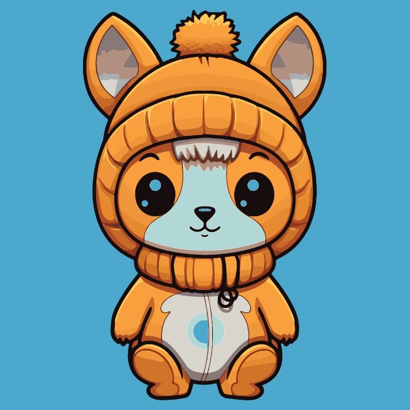 Squirrel Winter Comic Cute