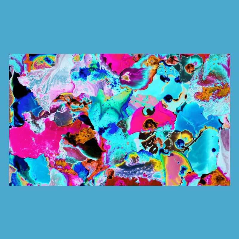 Patchwork abstrait couleur vive turquoise et rose
