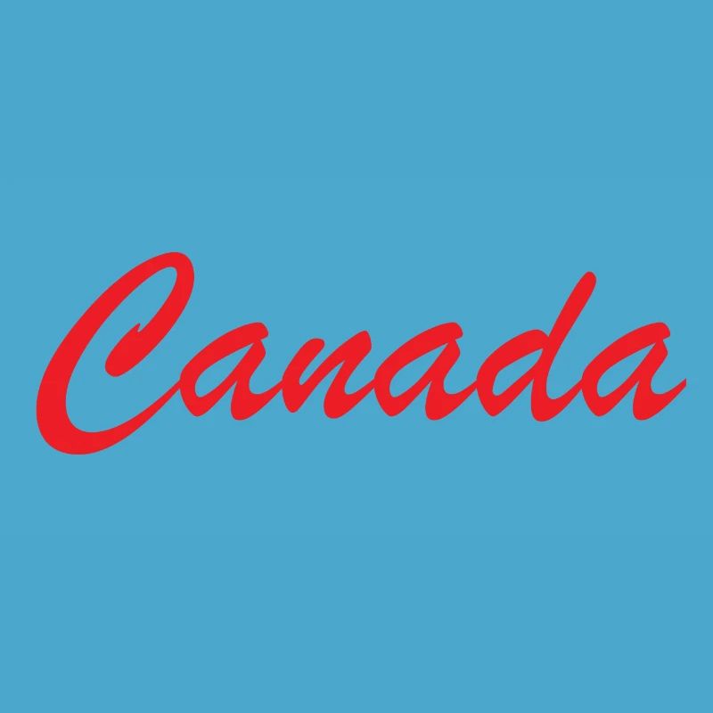 Canada Script Lettering Red