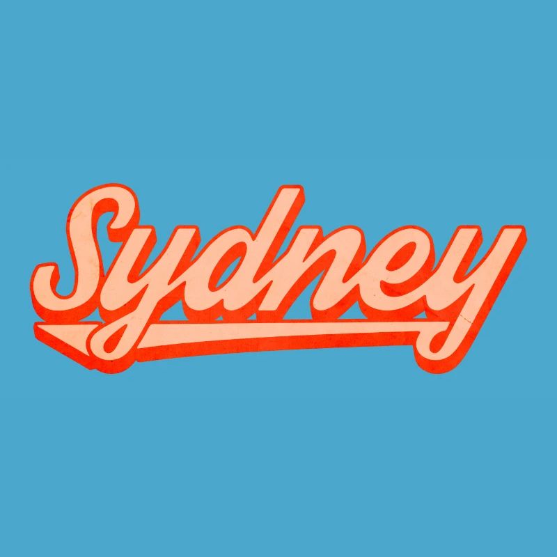 Sydney Retro Script Logo